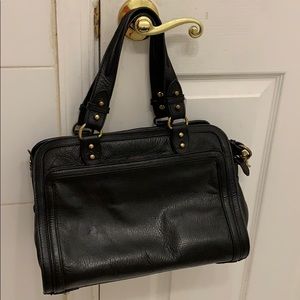 Steven Allen black leather bag